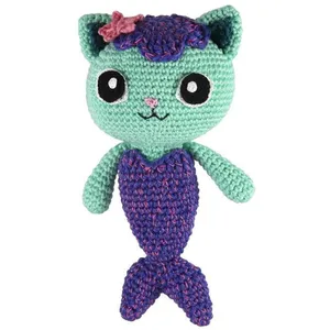 Crocheted Cat Mermaid Toy Wallpaper