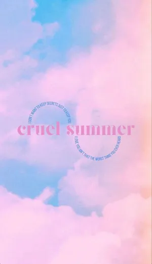 Cruel Summer Pink Clouds Aesthetic Wallpaper