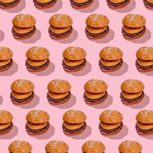 Crusty Burger Patter Design Wallpaper