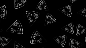 Crusty Pizza Black Logo Wallpaper