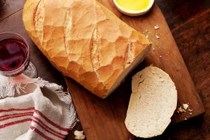 Crusty White Bread Slice Wallpaper