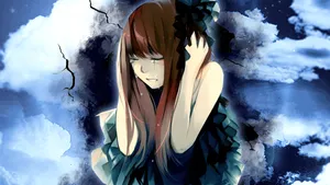 Crying Anime Girl Depressed Pfp Wallpaper