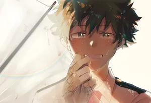 Crying Izuku Midoriya My Hero Academia Wallpaper