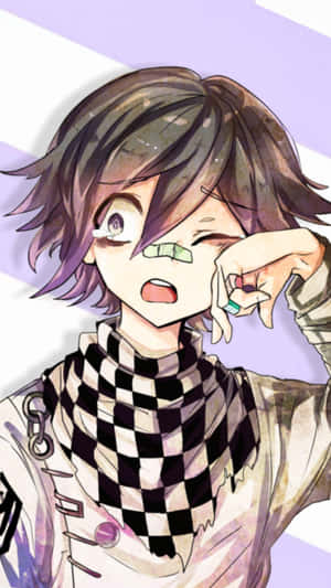 Crying Kokichi Ouma With Bandage Wallpaper