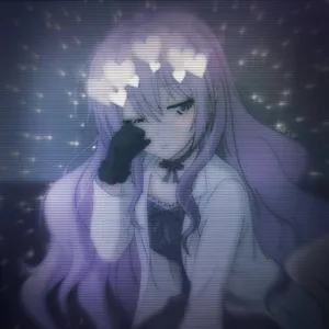 Crying Purple Girl Edgy Pfp Wallpaper