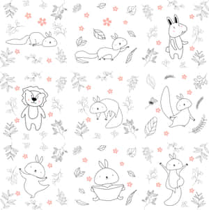 Cryptic Cute Bunny Pattern Wallpaper