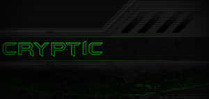 Cryptic Green Text Design Wallpaper