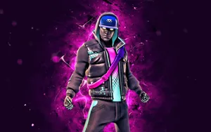 Cryptic Purple Fortnite Skin Wallpaper