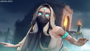 Cryptic Seris Skin Paladin Wallpaper