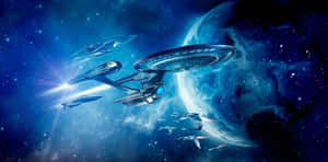 Cryptic Spaceship Desgin Wallpaper