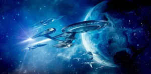 Cryptic Spaceship Desgin Wallpaper