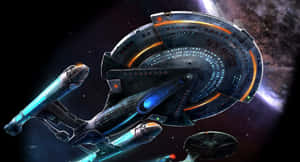 Cryptic Spaceship Desgin Wallpaper