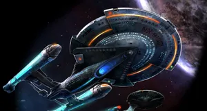 Cryptic Spaceship Desgin Wallpaper