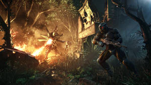 Crysis 3 Cephs Burning Forest Wallpaper