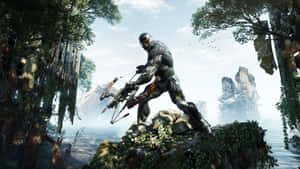 Crysis Nanosuit Soldier Action Wallpaper