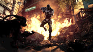 Crysis Nanosuit Soldier Action Wallpaper