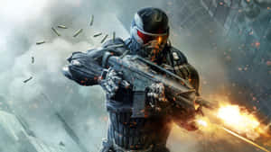 Crysis Nanosuit Soldier Action Wallpaper