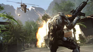 Crysis Nanosuit Soldier Combat Wallpaper