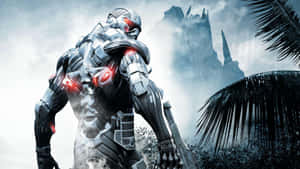 Crysis Nanosuit Soldier Tropical Backdrop Wallpaper