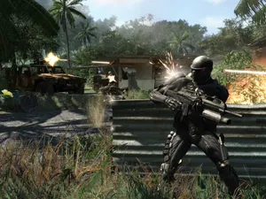 Crysis Warhead Firing Battle Wallpaper