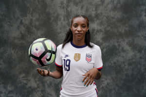 Crystal Dunn In Action On The Field Wallpaper