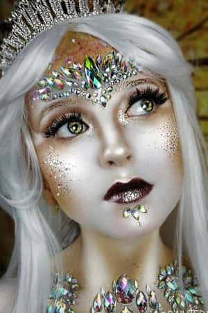 Crystal_ Fantasy_ Makeup_ Portrait Wallpaper