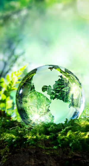 Crystal Globe Nature Reflection Wallpaper