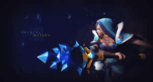 Crystal Maiden Casting Her Powerful Spells Wallpaper