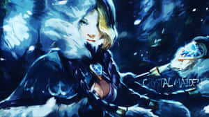 Crystal Maiden - The Frosty Sorceress Of Dota 2 Wallpaper