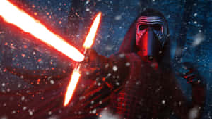 Crystalline Scene Of Kylo Ren In Star Wars Wallpaper