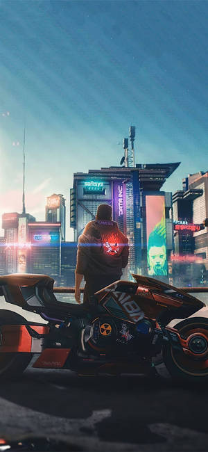 Ct-3x Motorcycle Cyberpunk 2077 Iphone Wallpaper