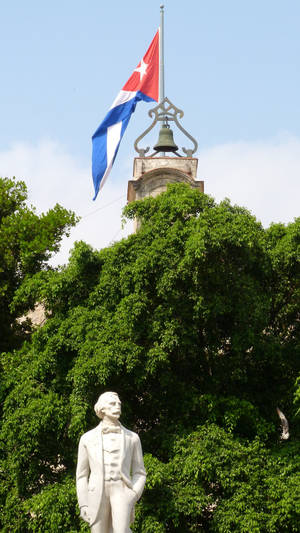 Cuban Flag Bell Tower Wallpaper