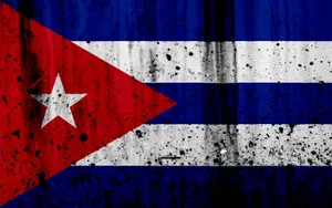 Cuban Flag Black Smudges Wallpaper