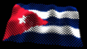 Cuban Flag Glowing Beads Texture Wallpaper