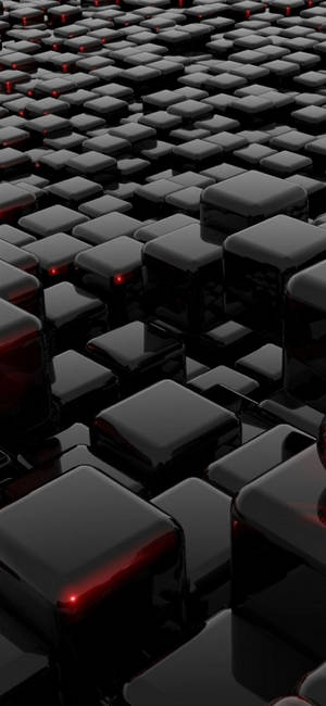 Cubes In Black Apple Iphone Wallpaper