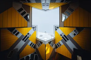 Cubist Architecture Sky View Helmond Wallpaper