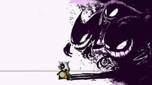 Cubone_and_ Gengar_ Showdown_ Artwork Wallpaper