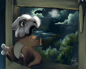 Cubone By The Window Wallpaper