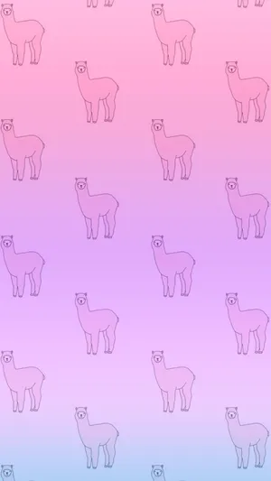 Cuddly Purple Alpaca Wallpaper