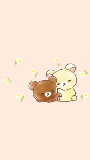 Cuddly Rilakkuma Bear Enjoys A Sweet Snack Wallpaper