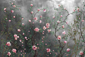 Cumulative Plum Flowers Wallpaper