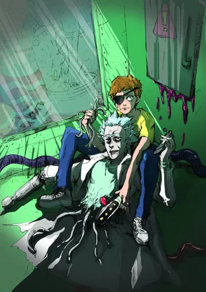 Cunning Evil Morty In Command Wallpaper