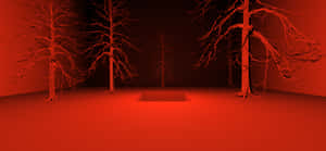 Cunning Red Branches Wallpaper