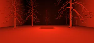 Cunning Red Branches Wallpaper