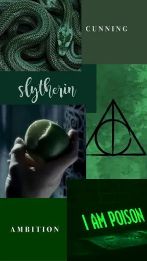 Cunning Slytherin Green Aesthetic Wallpaper