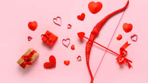 Cupid Arrow And Love Symbols Wallpaper