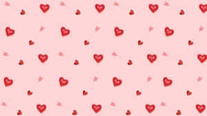 Cupid Arrow Heart Pattern Wallpaper