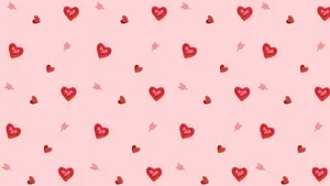 Cupid Arrow Heart Pattern Wallpaper