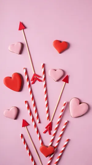 Cupid Arrow Love Symbols Wallpaper