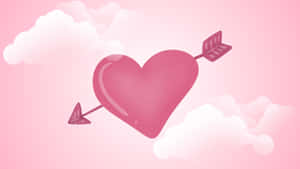 Cupid Arrow Piercing Heart Wallpaper